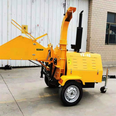 হাই স্পিড উড লগ চিপার মেশিন 0.8t/ H Pto চালিত চিপার শ্রেডার 44×38cm