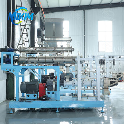China Factory MIKIM Large Capacity Twin Screw floating fish feed extruder  Wet Cat food machine Wet pet food machine