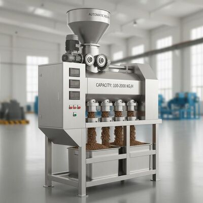 স্টেইনলেস স্টীল ফিশ ফিড পেললেট মেশিন 100-2000 কেজি / ঘন্টা ক্ষমতা এবং স্বয়ংক্রিয় খাওয়ানো